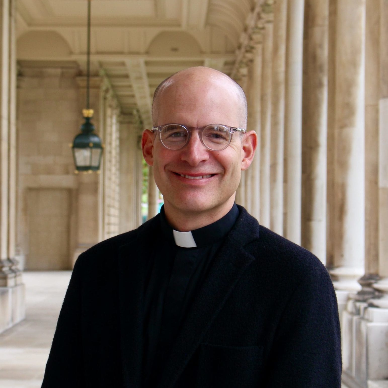 Portrait of Reverend Dr Robert Tobin in the colonnades